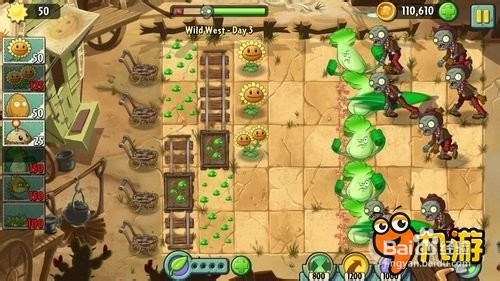 【图文】安卓ios《植物大战僵尸2》狂野西部第三