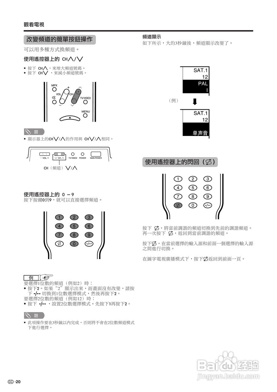 声宝LC-32G2H型液晶电视机说明书:[3]