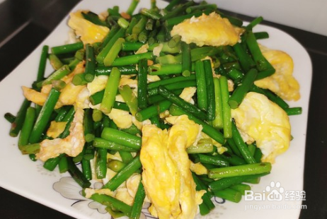 蒜薹炒鸡蛋的做法