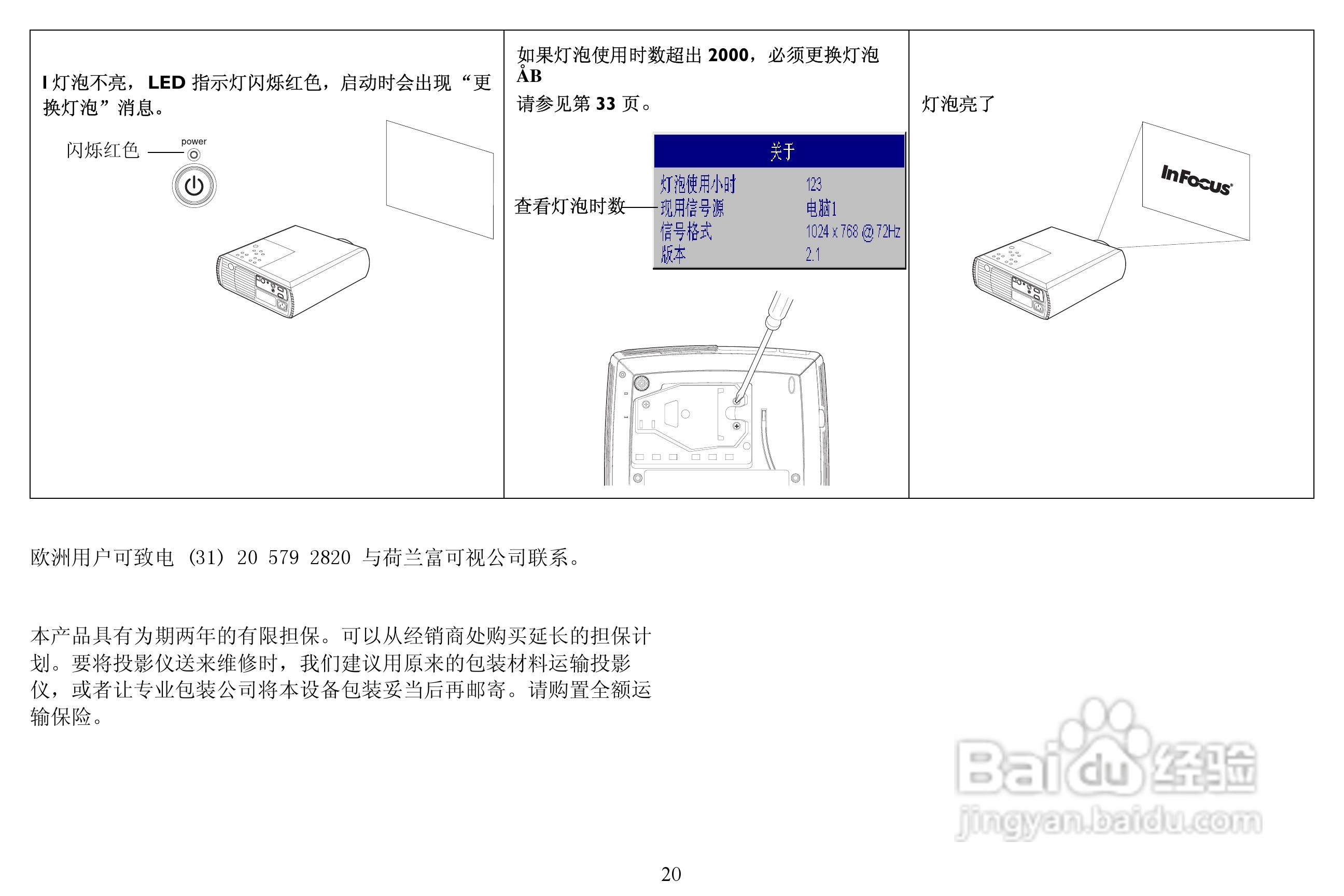 富可视 LP240投影机说明书:[2]