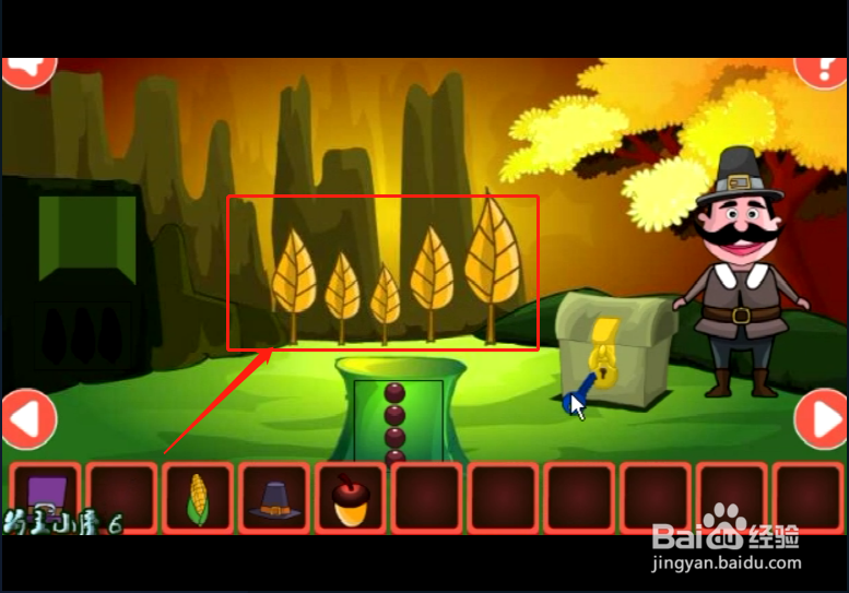 小游戏《胡子大叔林中逃脱》如何通关