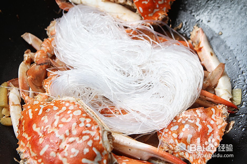 金黄花蟹粉丝煲