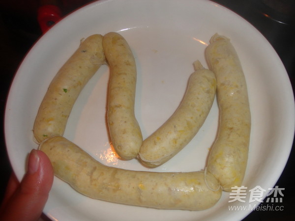 玉米鸡肉肠的做法