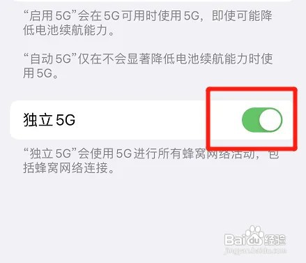 苹果在什么地方激活独立5G功能?