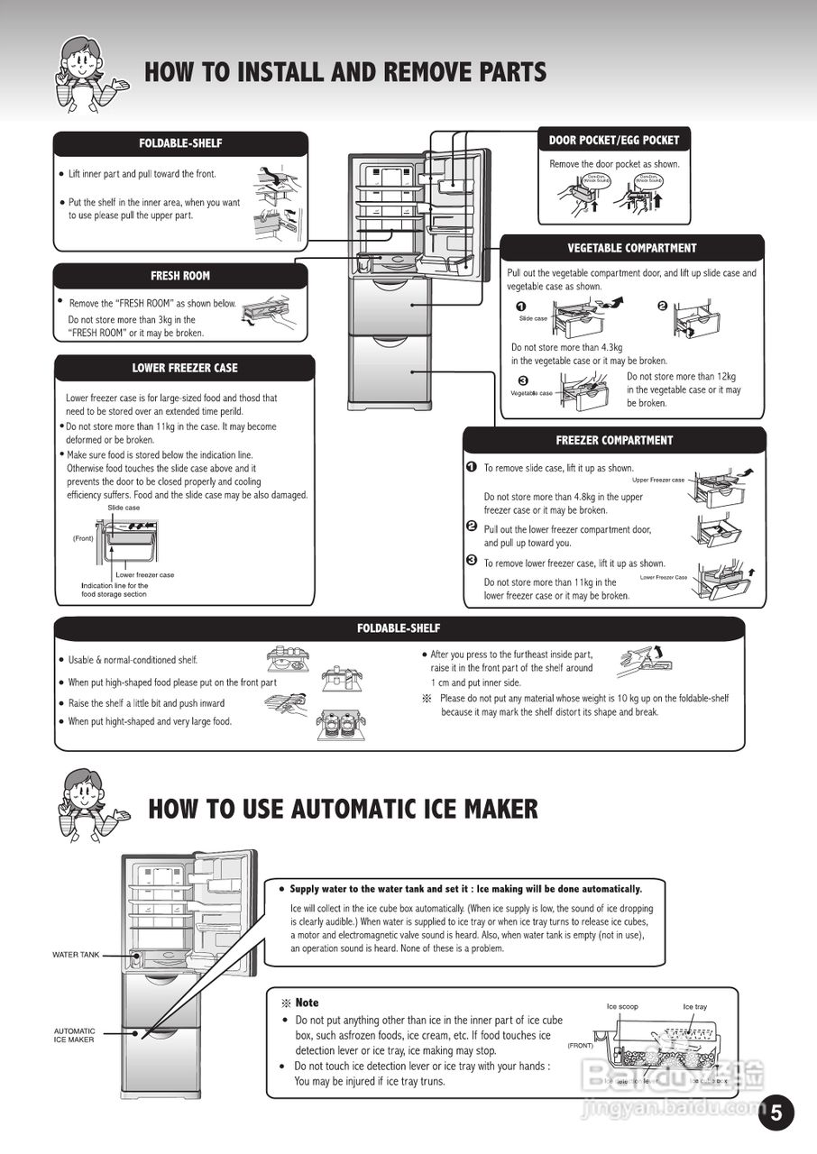 日立牌R-S37SVS型雪柜使用说明书:[1]