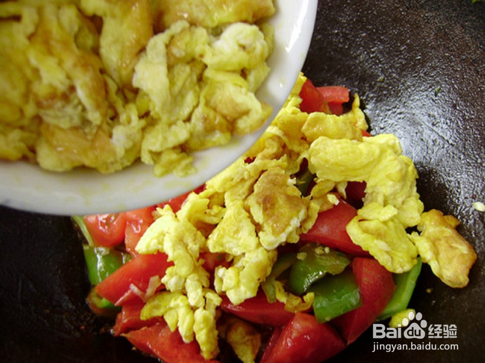 教你怎么做番茄鸡蛋炒青椒
