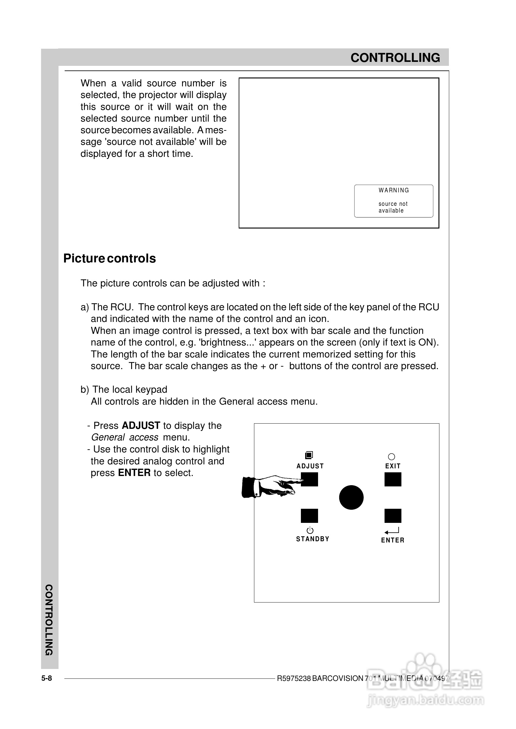 Barco巴可 VISION 701投影机说明书:[5]