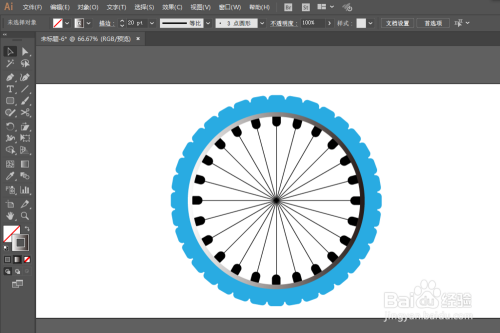 如何用ILLUSTRATOR绘制自行车轮胎