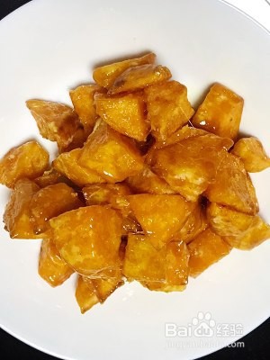 拔丝地瓜家庭版制作过程
