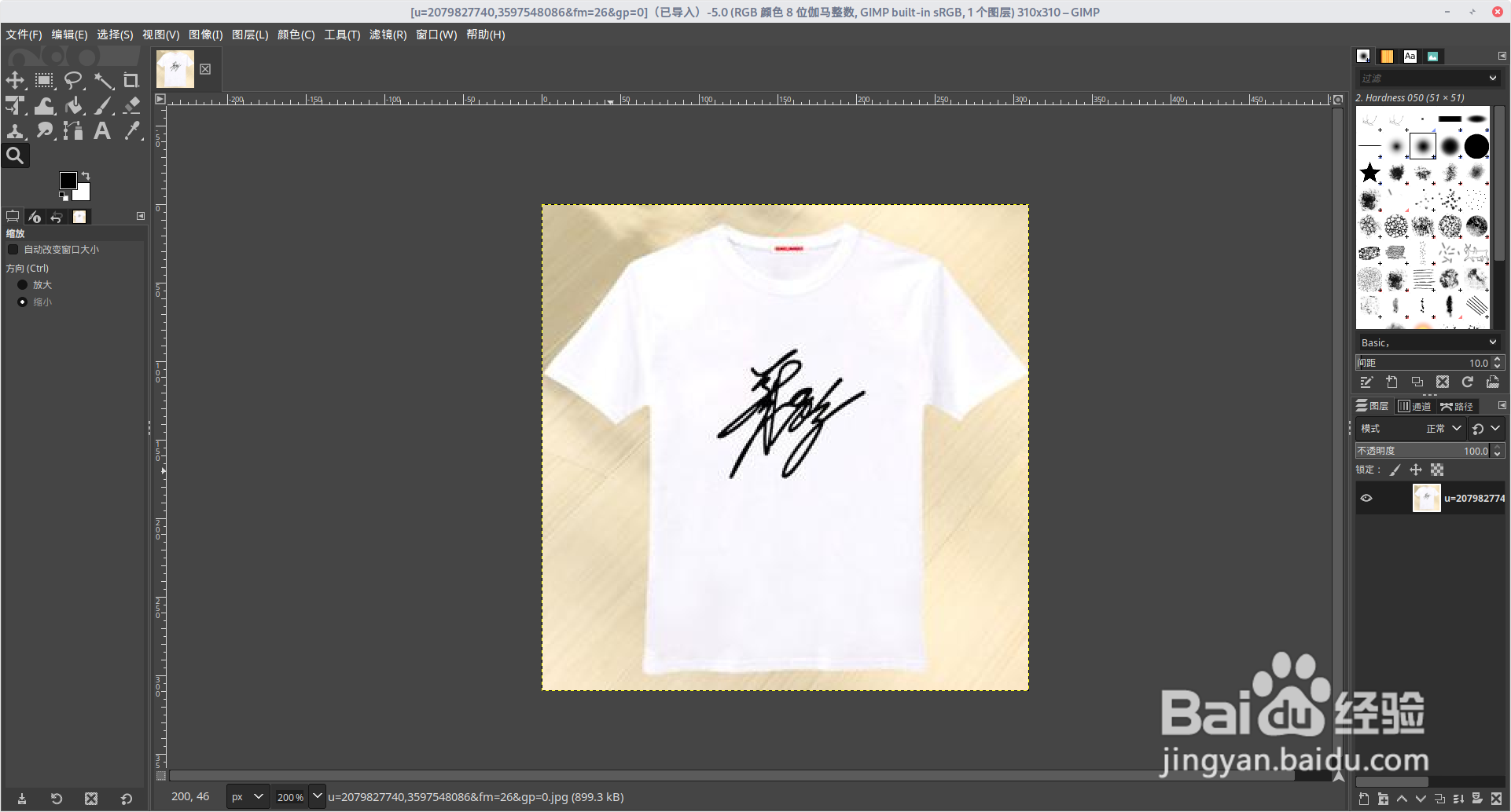 GIMP通过选区新建一张图片