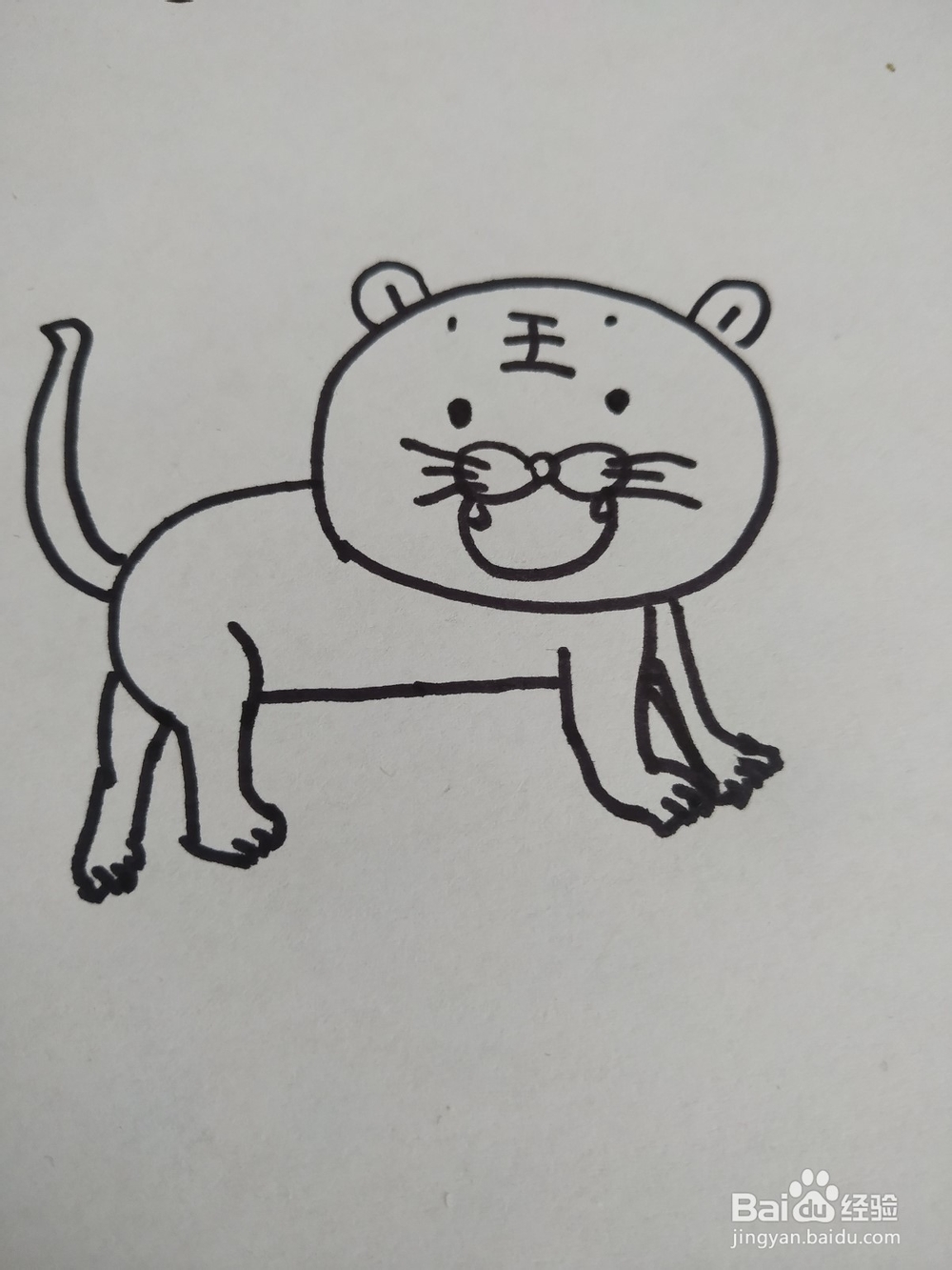 可爱的小老虎怎么画呢