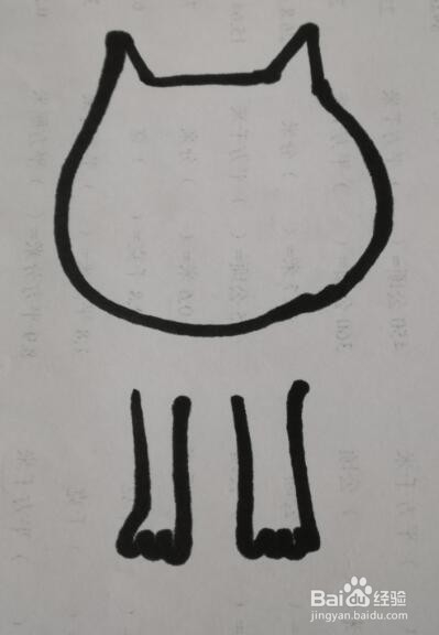 卡通简笔画 猫的简笔画 猫的画法
