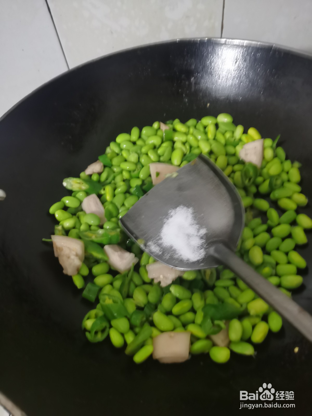 如何煮青豆肉末