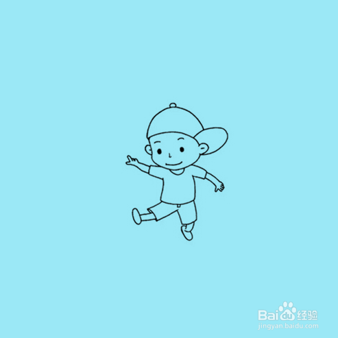 如何手工画卡通小男孩简笔画？