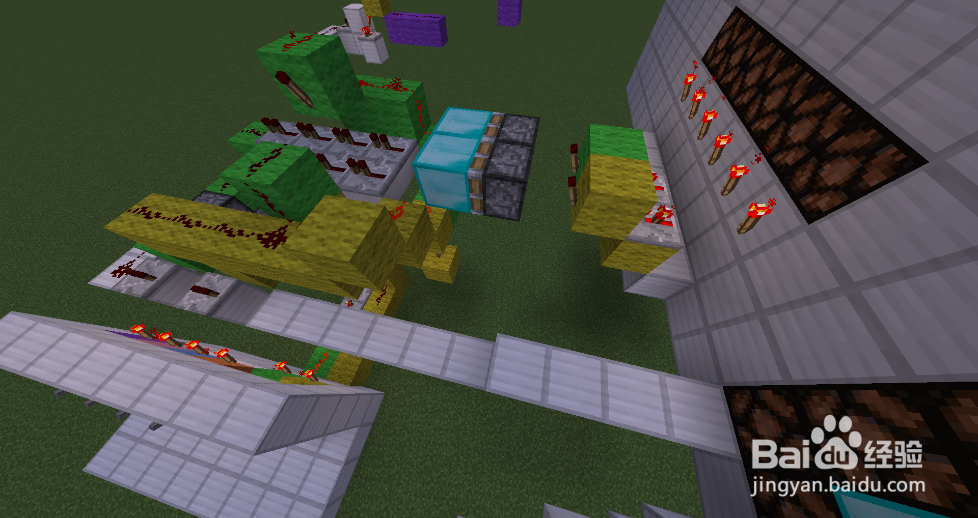 我的世界如何制作全单键控制密码门