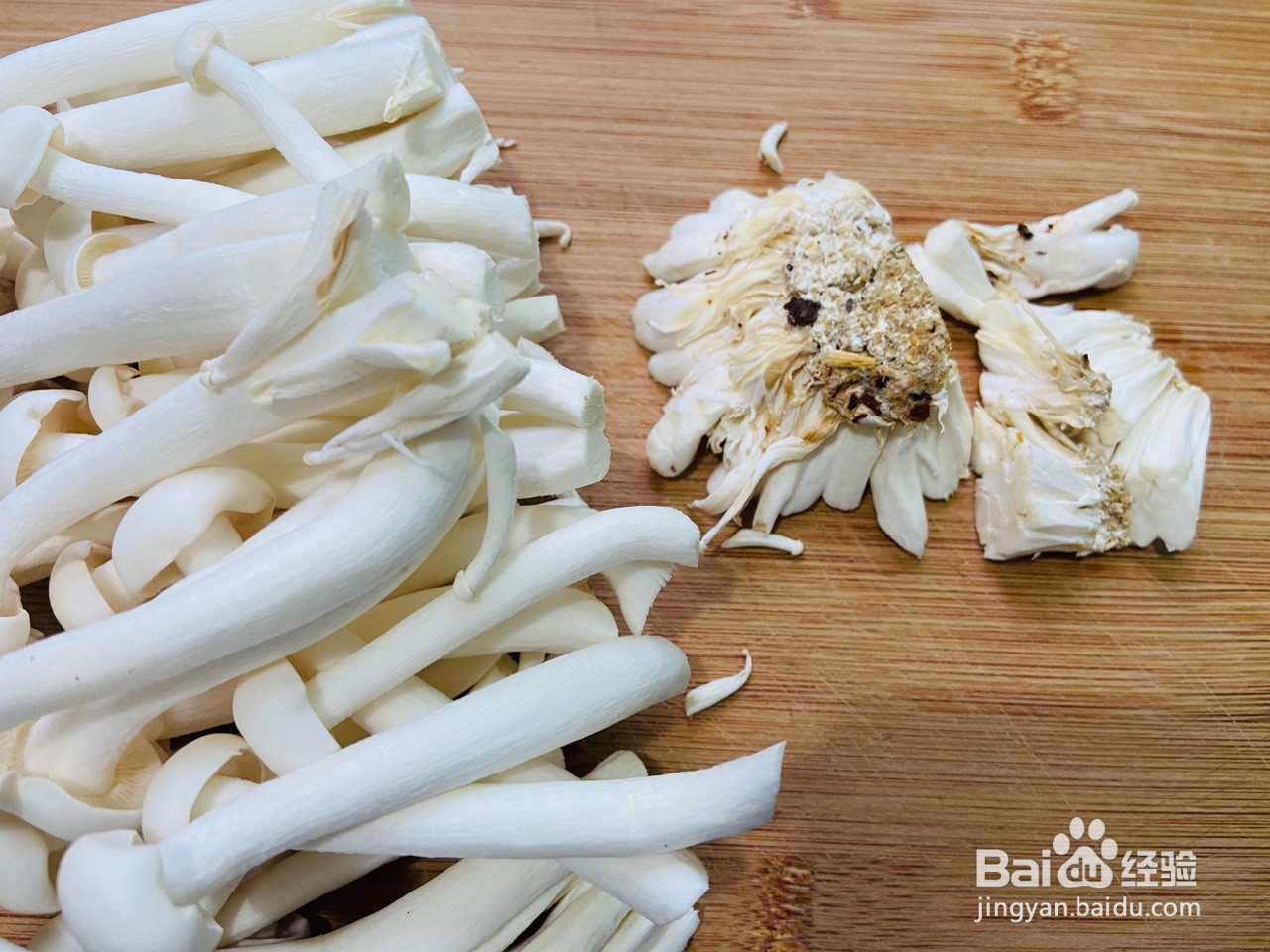 白玉菇炒鸡蛋的做法