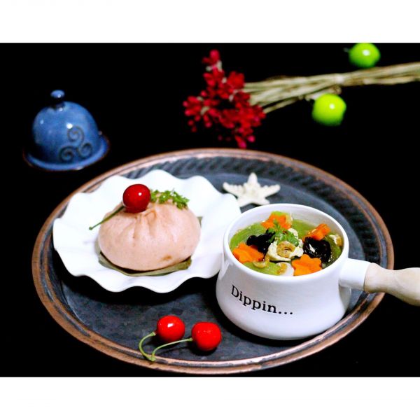 丝瓜海米鸡蛋羹