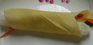 好吃的便当，豆皮包饭。