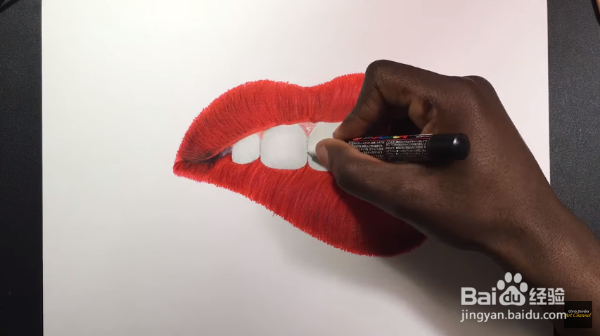 来画极具艺术气息的性感咬唇手绘教程