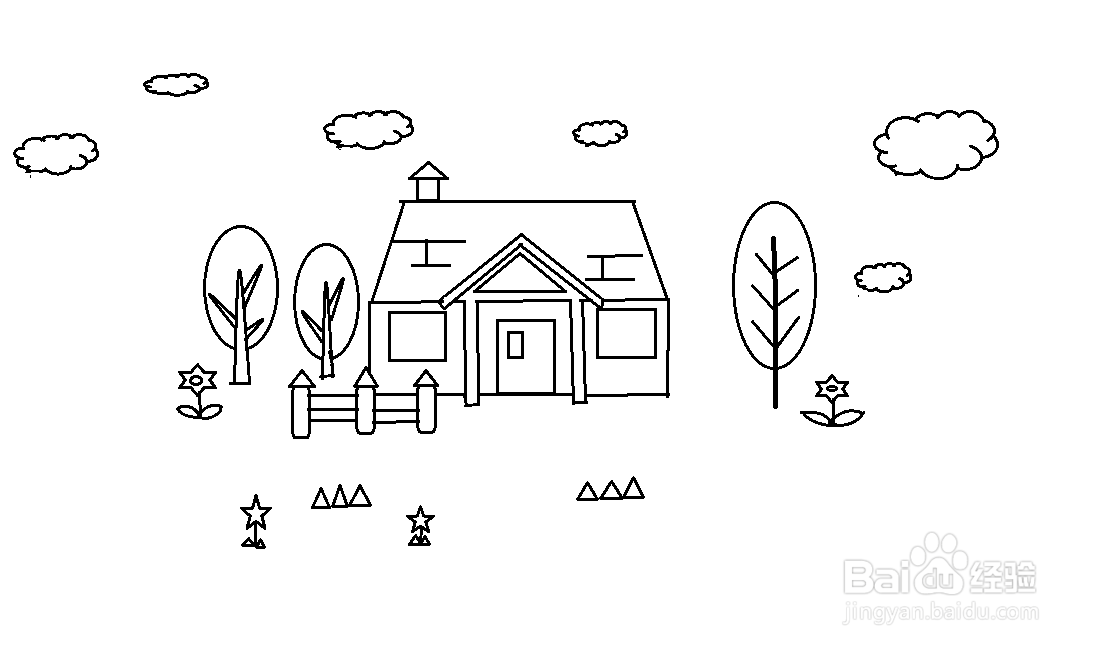 美丽的家园怎么画
