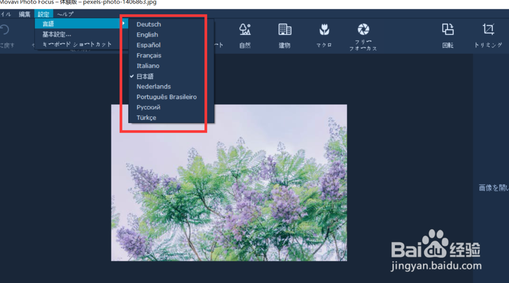 如何修改movavi的系统界面默认语言