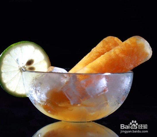 红茶鲜橙柠檬冰棒