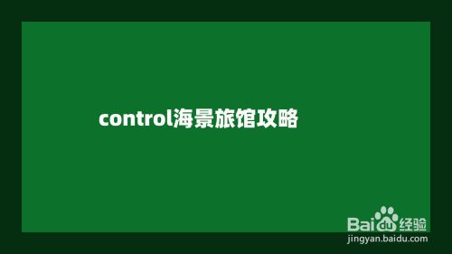 control海景旅馆攻略