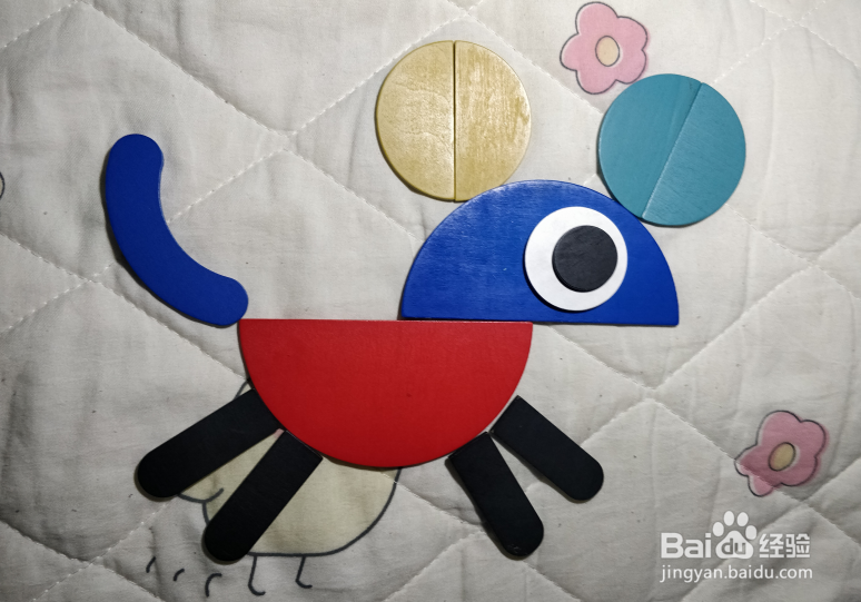 用形状积木怎么拼一只耗子？