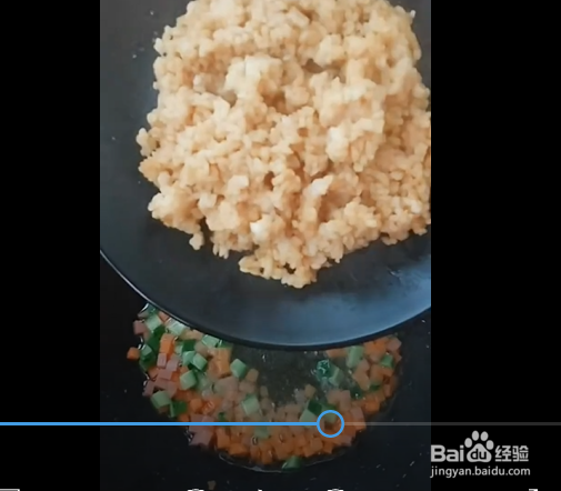 火腿黄瓜鸡蛋炒米饭的制作方法