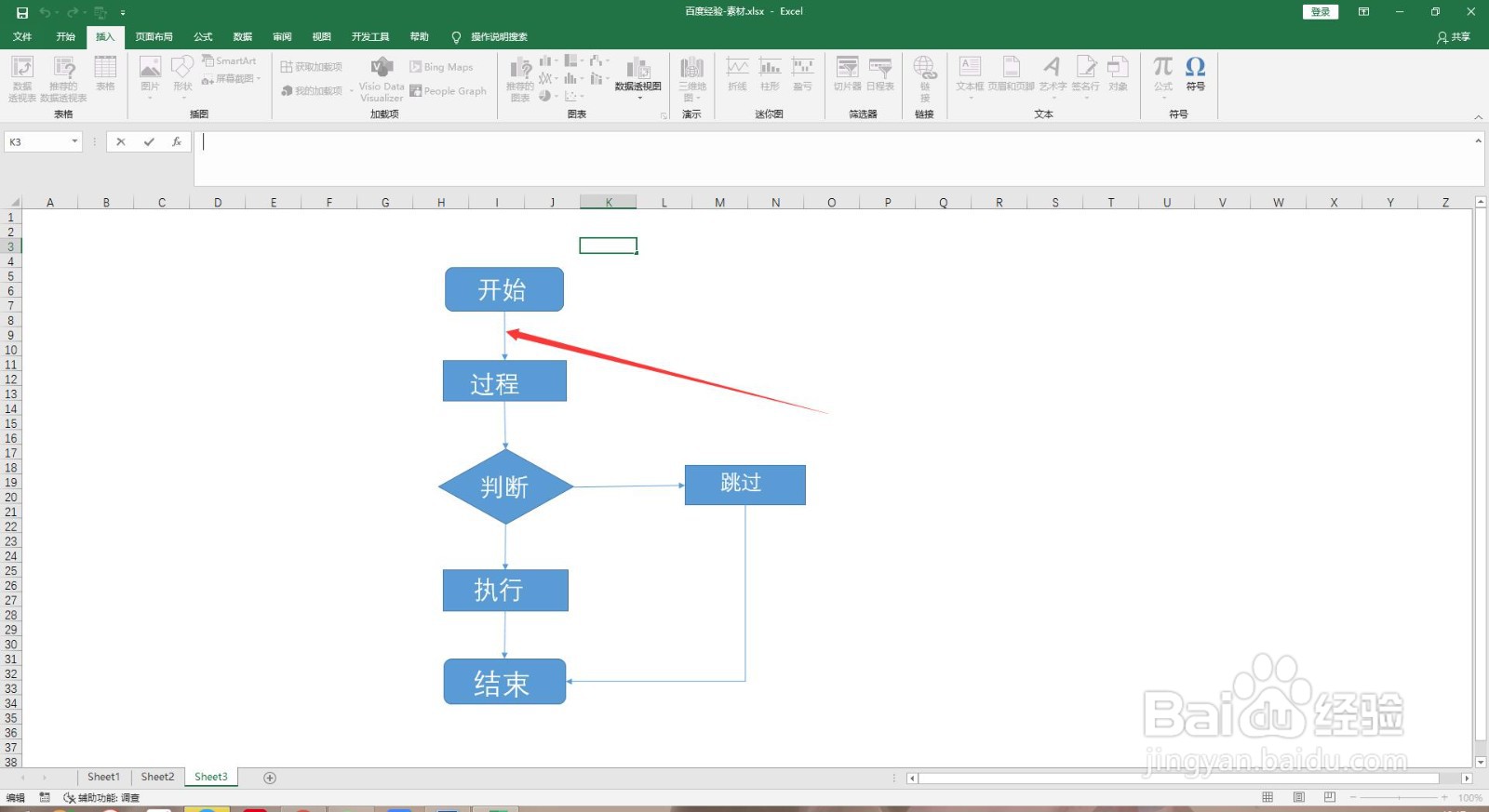 Excel里怎么插入流程图