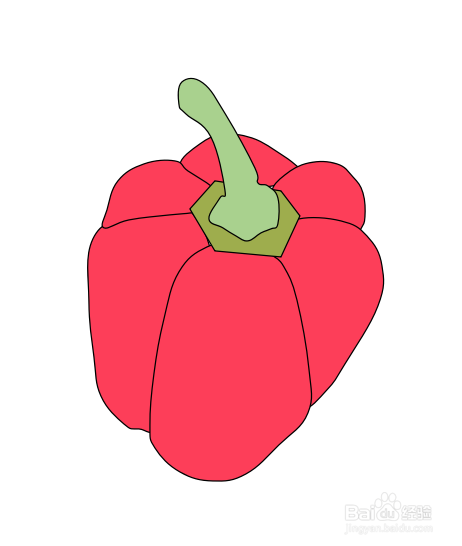 怎么画辣椒的简笔画