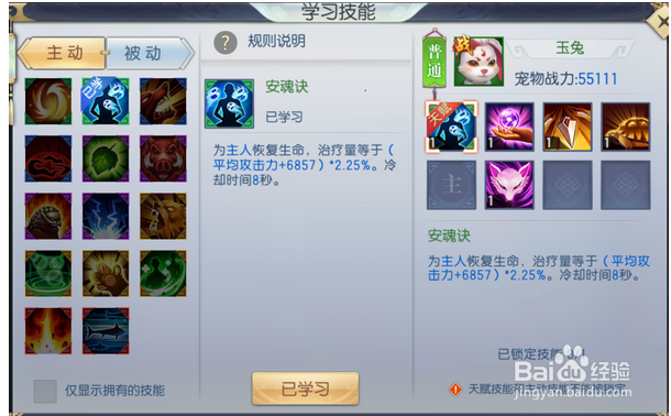 魔剑侠缘宠物技能攻略