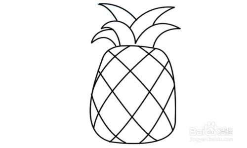 菠萝的简笔画怎么画