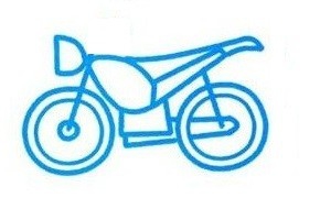 简笔画系列：如何画一辆摩托车