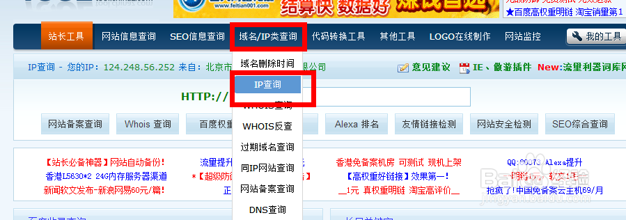 如何最方便的查询网站IP