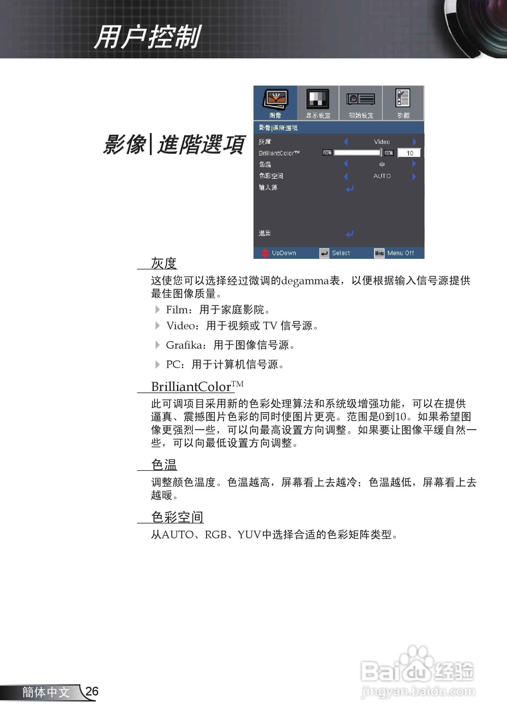 奥图玛投影机EP727型说明书:[3]