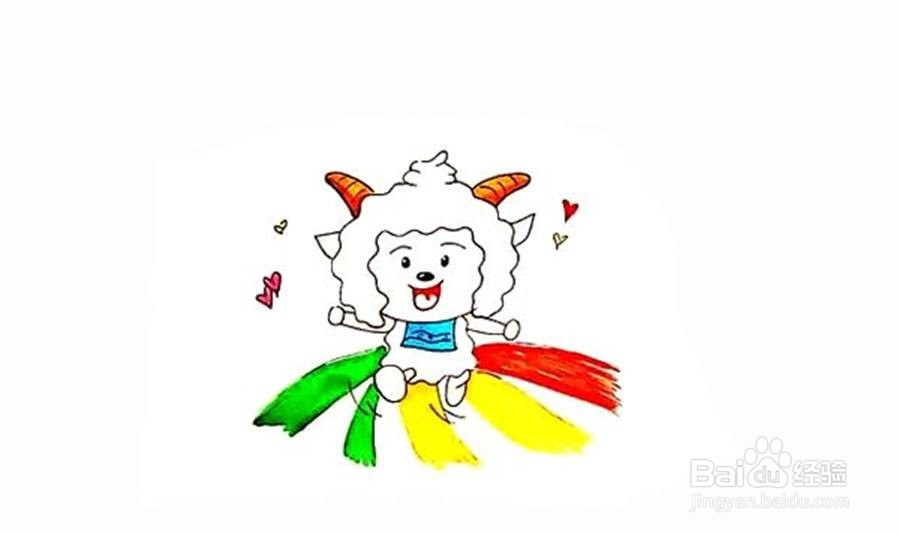 如何画懒羊羊的卡通简笔画教程