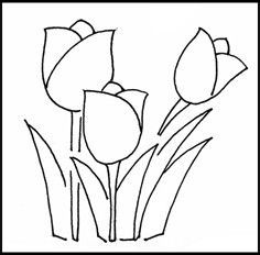 怎样画简笔画（花卉）：[1]郁金香