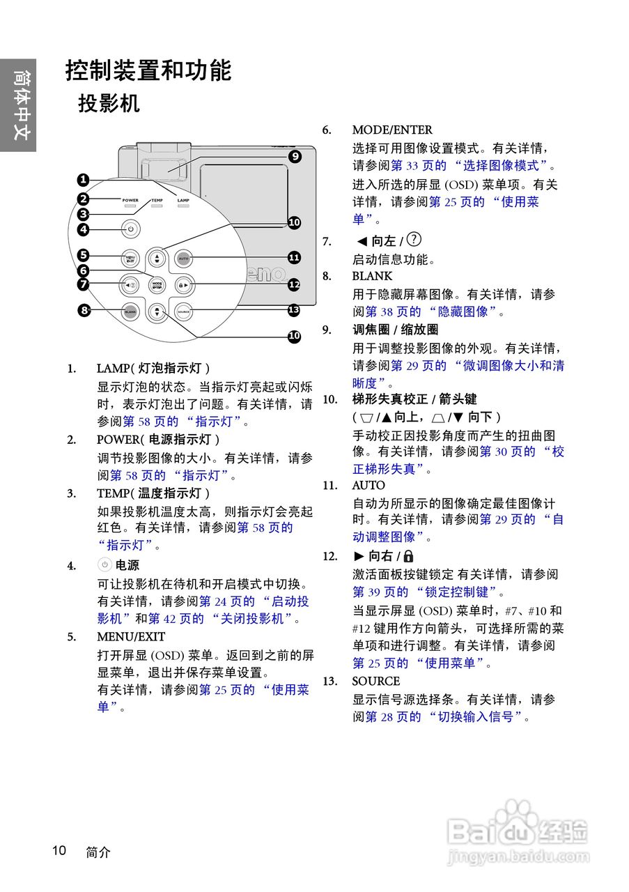 明基W1000+投影机使用说明书:[1]
