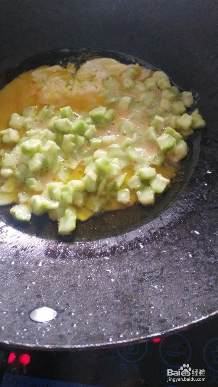 简单早餐菜之-苦瓜鸭蛋煎