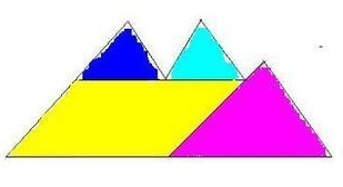 如何用七巧板拼山字