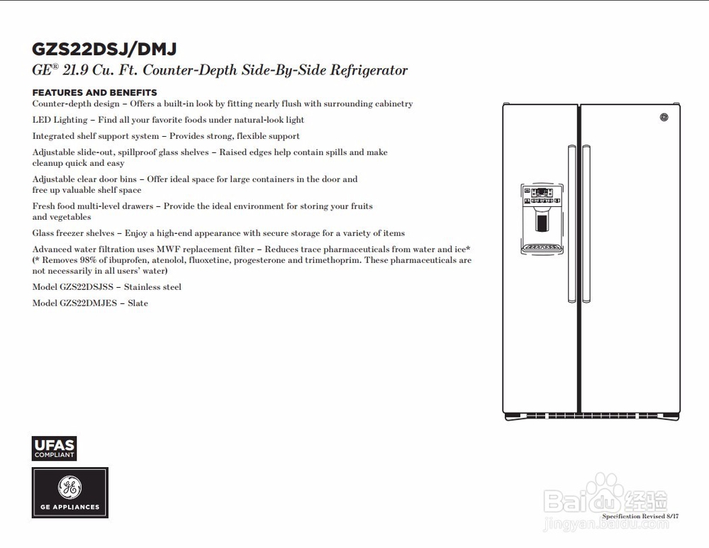 更换GE对开门冰箱主控板WR49X10152-通用电气