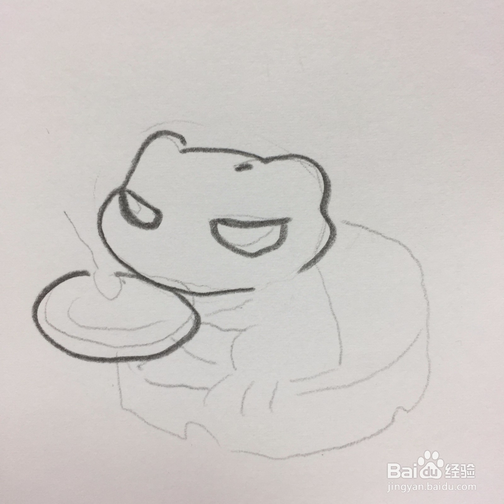 手绘一只旅行青蛙的方法