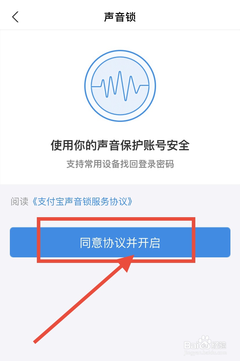 支付宝怎么设置声音锁