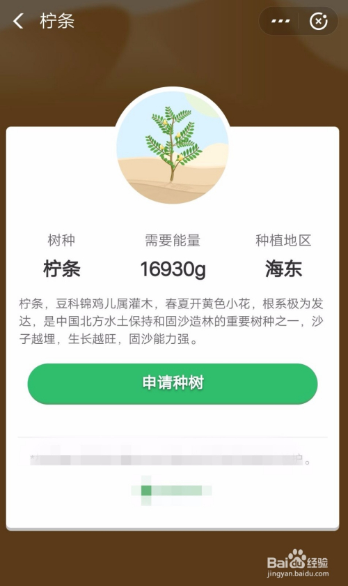 蚂蚁森林里面如何申请种植柠条?