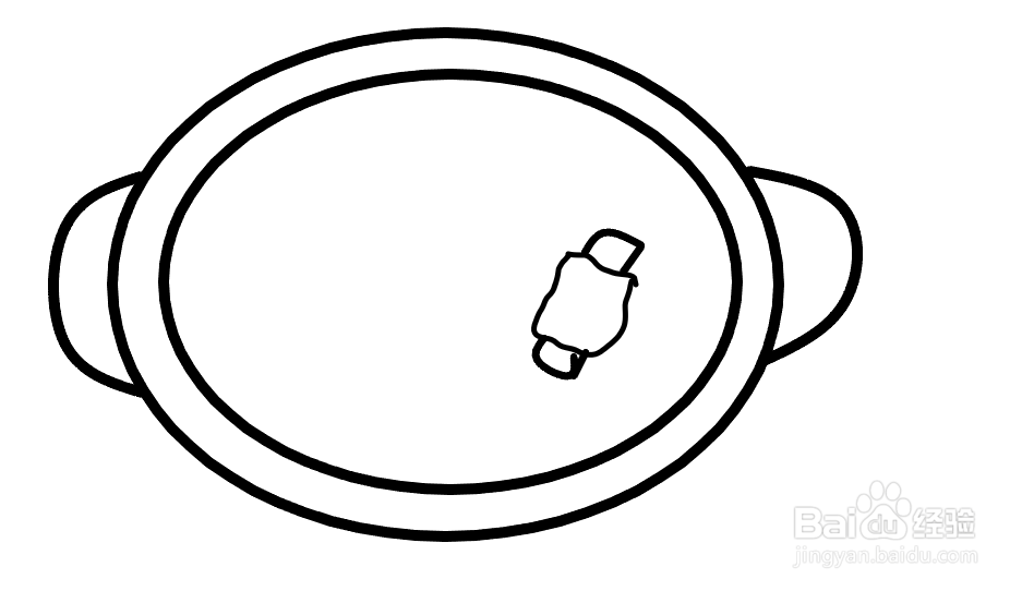 美食之排骨莲藕汤的画法教程