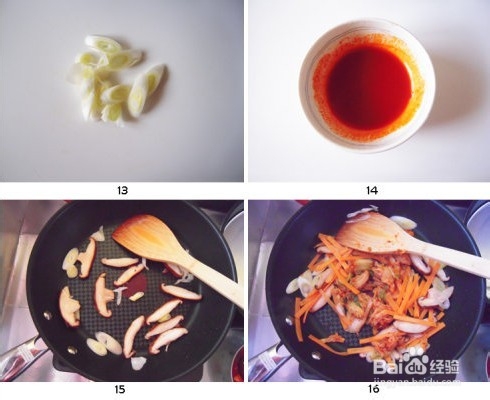 如何做辣白菜素炒饼