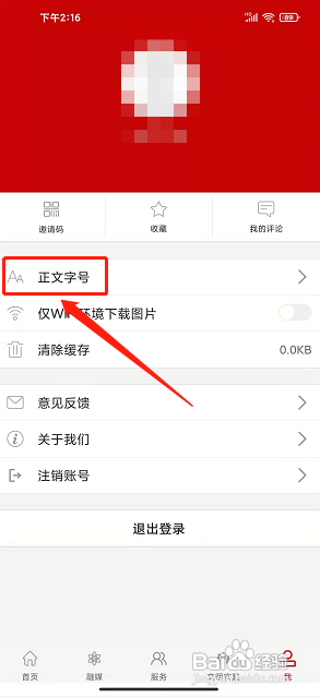 魅力石屏APP设置正文字号大小的方法?