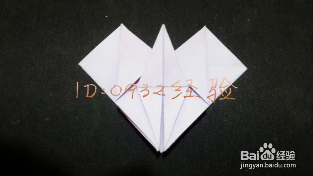 折纸制作：[3]心形纸鹤折纸