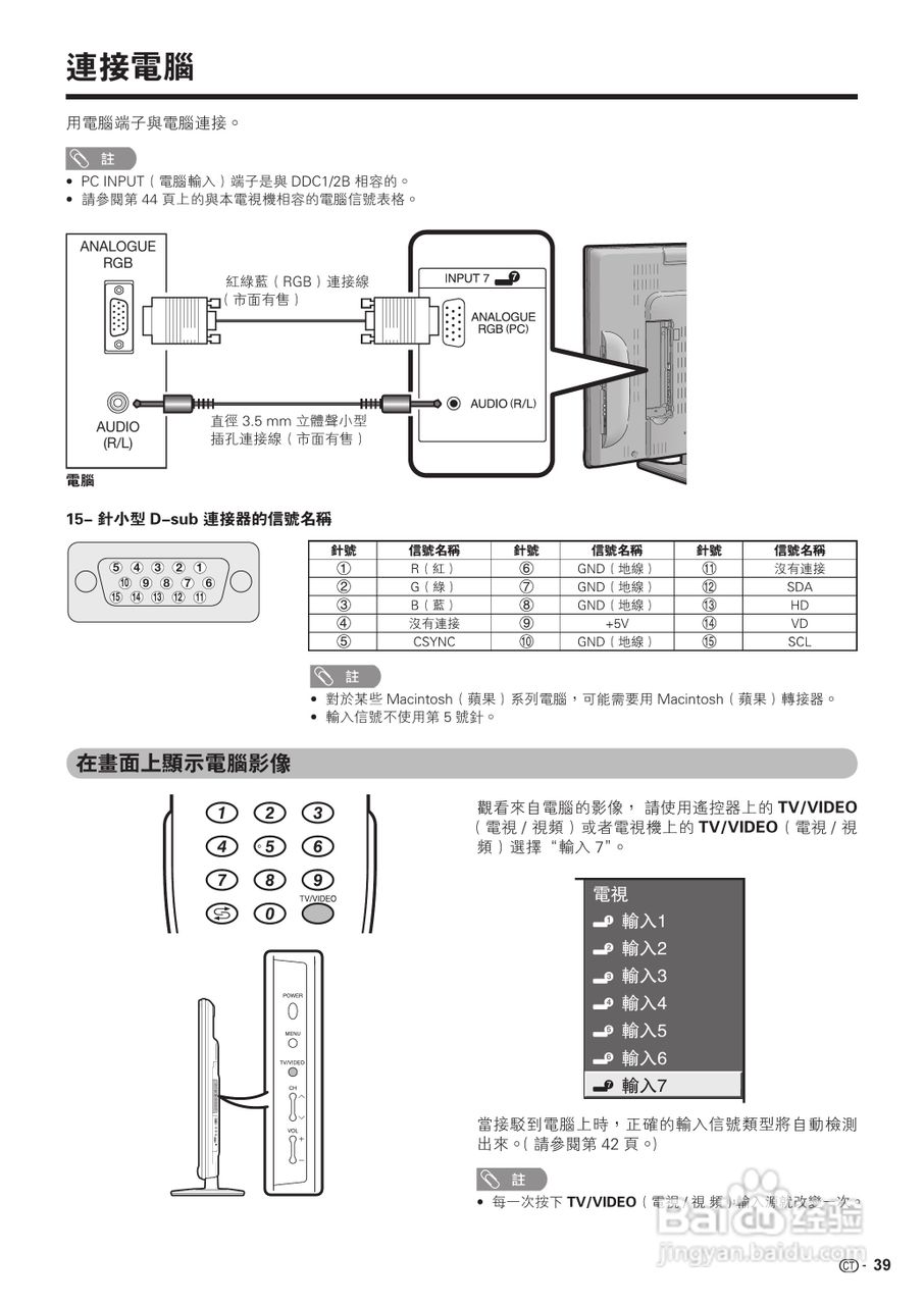 声宝LC-46GX3H型液晶电视机说明书:[5]